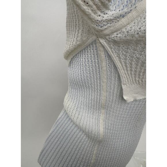 Alexander Wang NWOT White Knit Finely Ribbed smock detail Turtleneck Size M - Picture 7 of 15